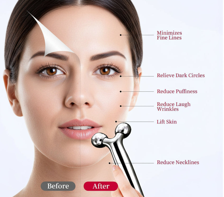 Face Roller Facial Roller Face Massager for Face Lift - Facial & Body Beauty Roller Skin Care Tool for Face, Eyes, Neck, Body