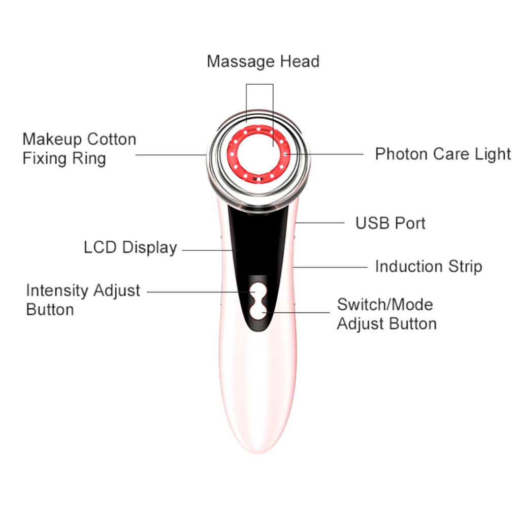 Masajeador LED Para La Cara Facial Rostro Rejuvenecimien