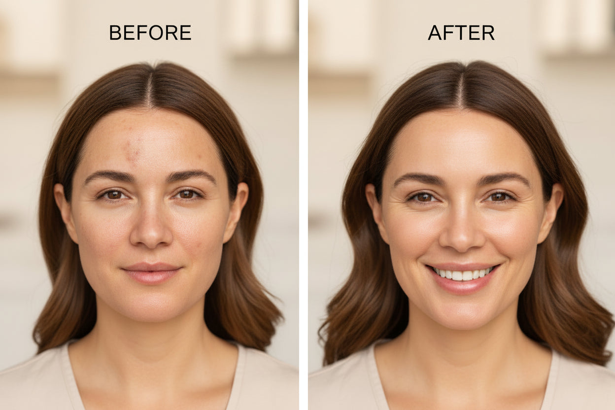 Melanin Correcting Facial Serum, Dark Spot Correcting Glow Serum, Mild and Not S