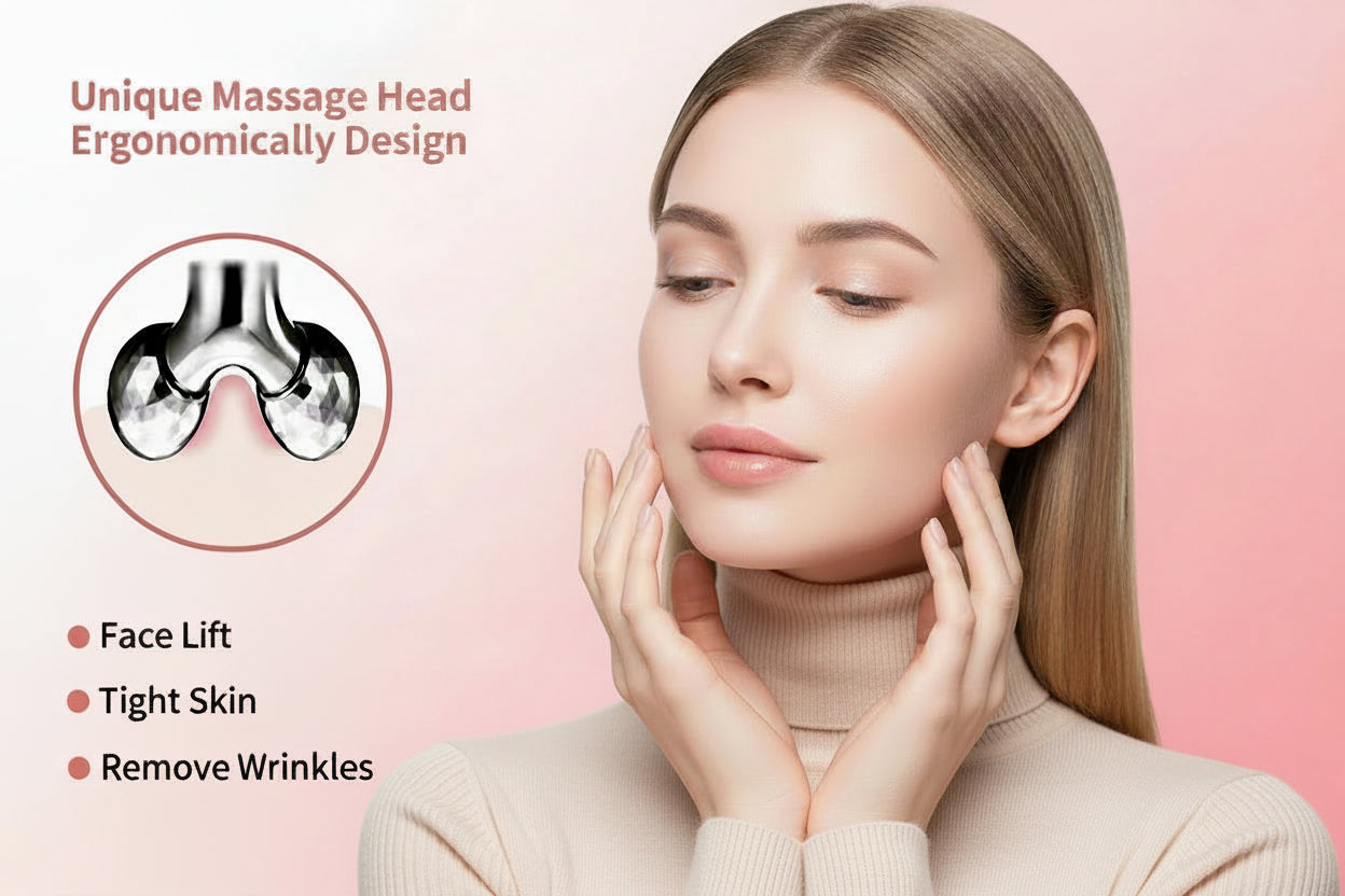 Face Roller Facial Roller Face Massager for Face Lift - Facial & Body Beauty Roller Skin Care Tool for Face, Eyes, Neck, Body