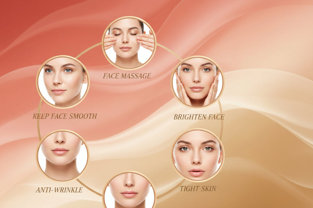 2-In-1 Electric Face Massage 24K Golden Facial Massager Device, 3D Roller and T Shape Facial Roller Massager Kit Metal Skin Care Tools,Anti-Wrinkles, Skin Tightening, Face Firming