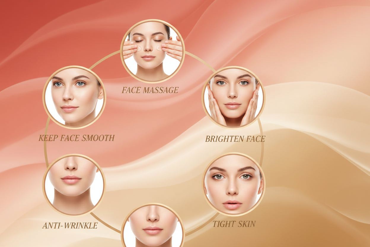 2-In-1 Electric Face Massage 24K Golden Facial Massager Device, 3D Roller and T Shape Facial Roller Massager Kit Metal Skin Care Tools,Anti-Wrinkles, Skin Tightening, Face Firming