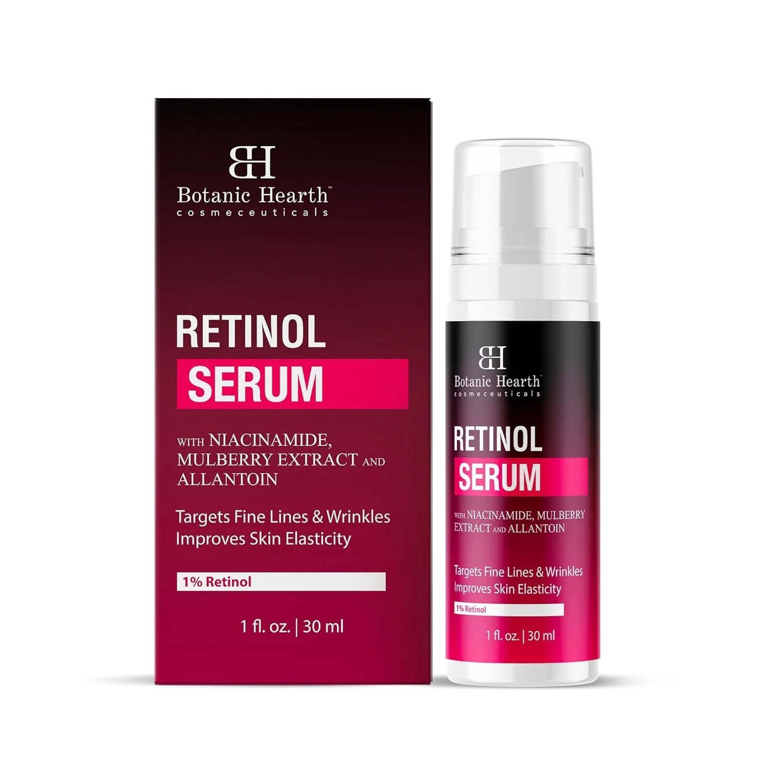 1% Retinol Serum for Face with Niacinamide, Allantoin & Mulberry Extracts | Pore Refining & Brightening Face Serum for Wrinkles & Sun Damage, anti Aging | for All Skin Types | 1 Fl Oz