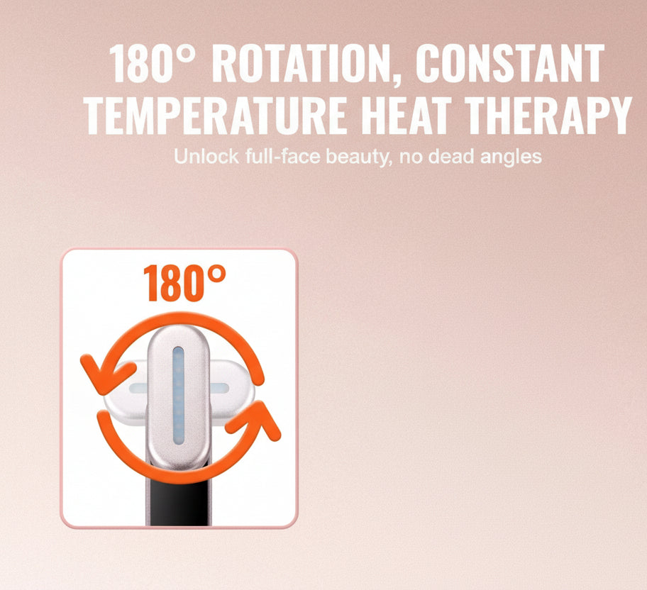 VEVOR Red Light Therapy Wand for Face and Neck, 3-In-1 LED Facial Wand Red Light Therapy Device with Heating Therapy| Vibrating Facial Massage, Portable LED Beauty Wand