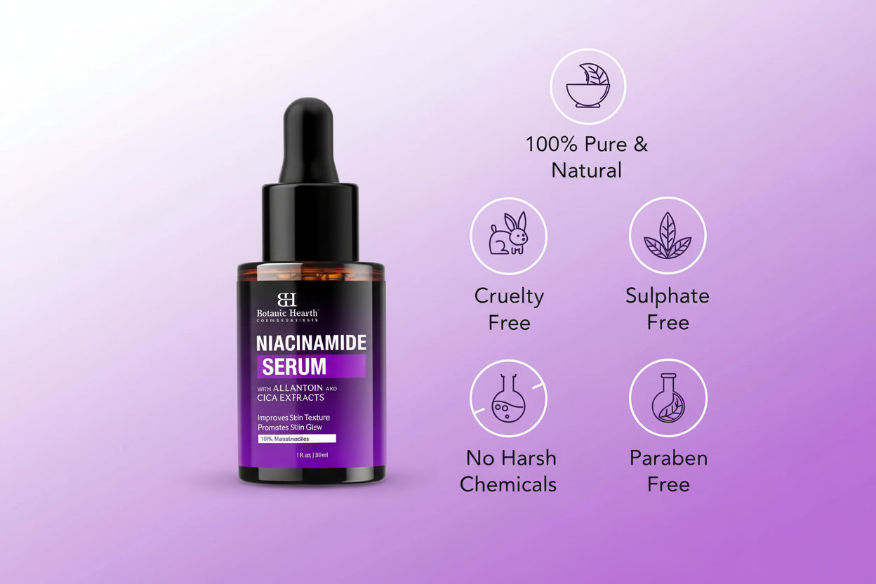 10% Niacinamide Face Serum with Allantoin, Zinc PCA, Cica & Hyaluronic Acid | Minimize Enlarged Pores, Correct Dark Spots, Even Skin Tone | All Skin Types | for Women & Men | 1 Fl Oz