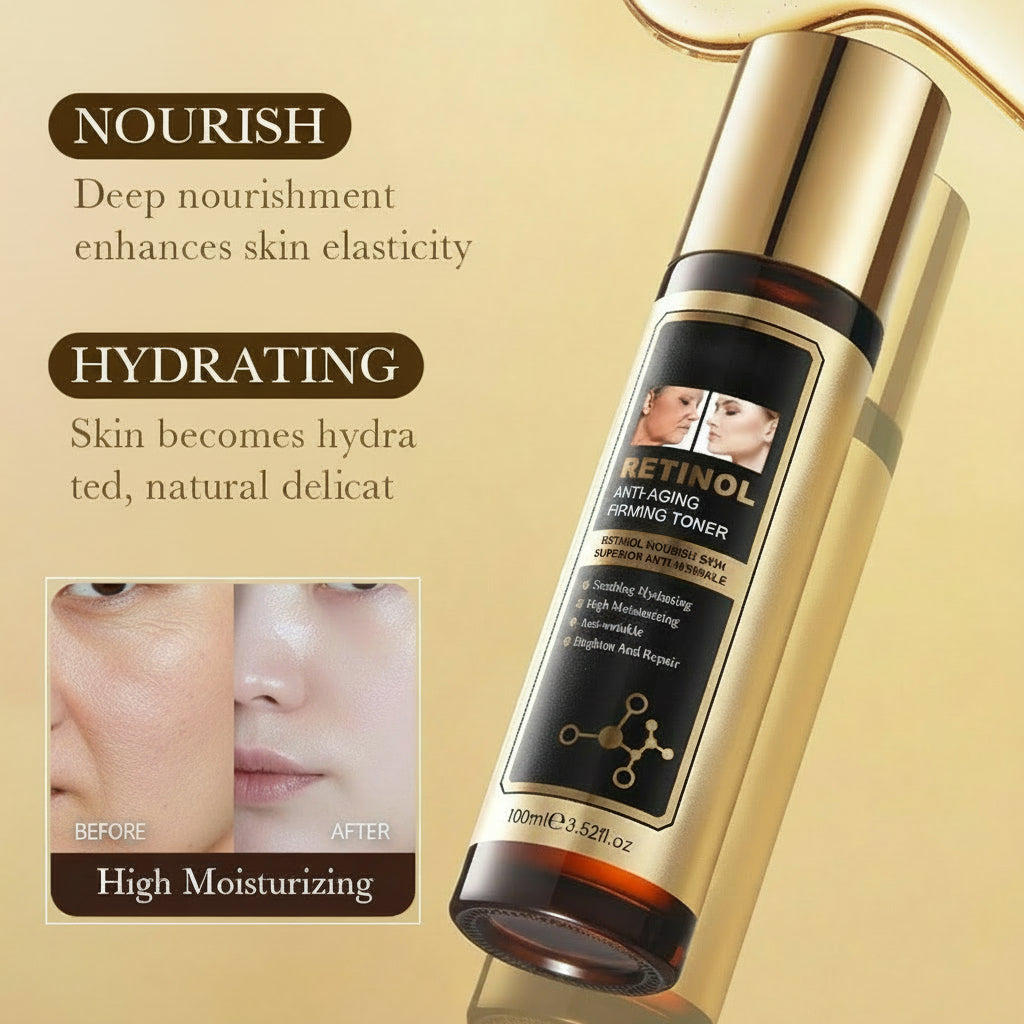 Retinol Skin Care Set - anti Aging Face Kit for Women - Reduce Wrickle Fine Line, Tightening Skin , Skin Care Sets & Kits, Brown